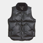 Mens Sherpuff Black Puffer Vest The Leather Fit