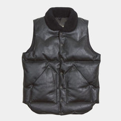 Mens Sherpuff Black Puffer Vest The Leather Fit