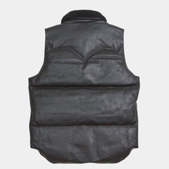Mens Sherpuff Black Puffer Vest The Leather Fit