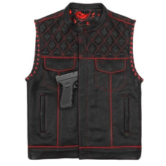 Genuine Leather Motorcycle Vest for Men – The Leather Fits Signature Edition The Leather Fit