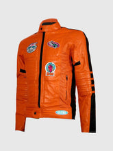 Orange Leather Motorcycle Jacket The Leather Fit