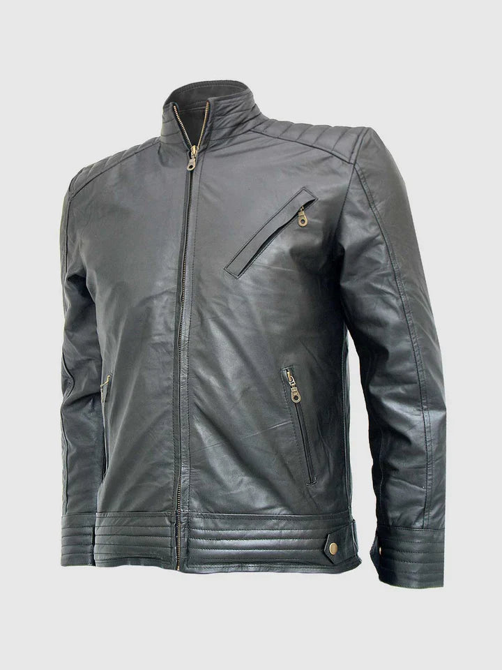 Quilted Leather Motorcycle Jacket The Leather Fit