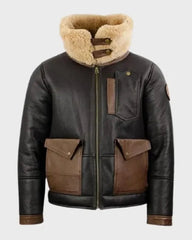 Jones-SF Shearling Bomber Black Jacket The Leather Fit
