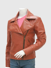 Cognac Leather Biker Jacket The Leather Fit