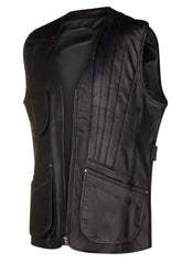 Black Quilted Leather Vest for Men The Leather Fit