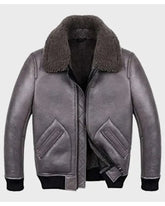 Robinson Shearling Grey B2 Leather Jacket The Leather Fit