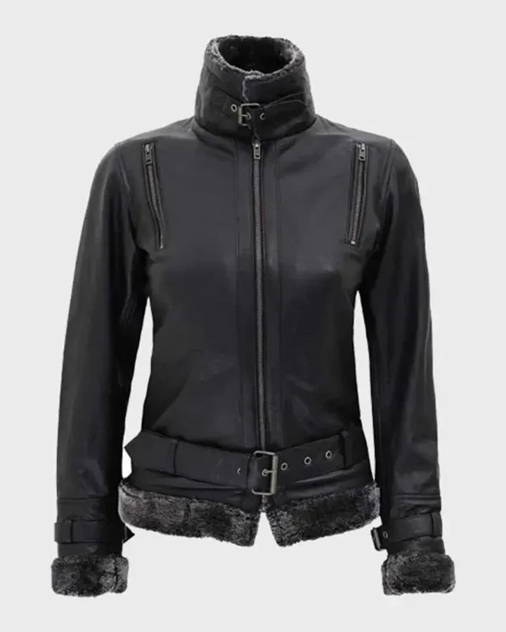 Timothy Designer Soft Shearling Leather Jacket The Leather Fit