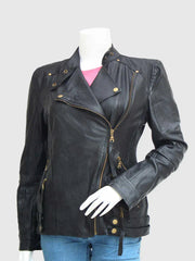 Gold Zipper Riding Jacket The Leather Fit