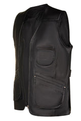 Men’s Black CowHide Leather Vest The Leather Fit