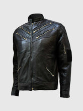 Gold Zipper Leather Jacket The Leather Fit