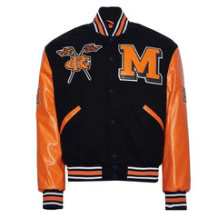 Morgan State University Black and Orange Varsity Jacket The Leather Fit