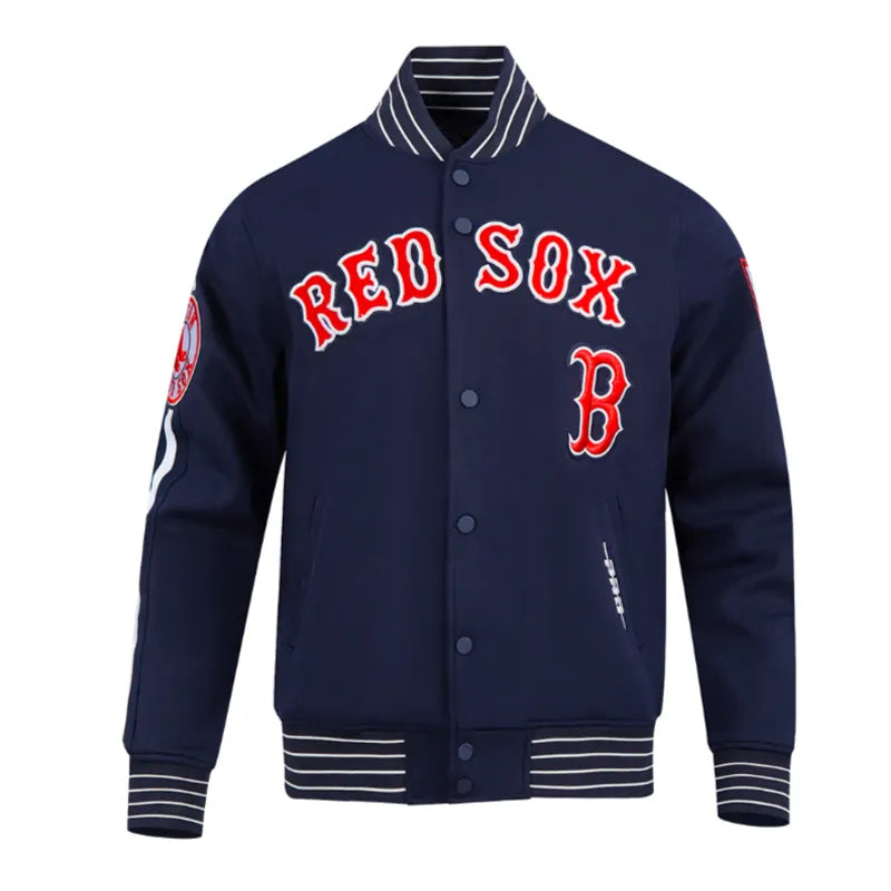 Boston Red Sox Current Logo Game Day Navy Jacket The Leather Fit