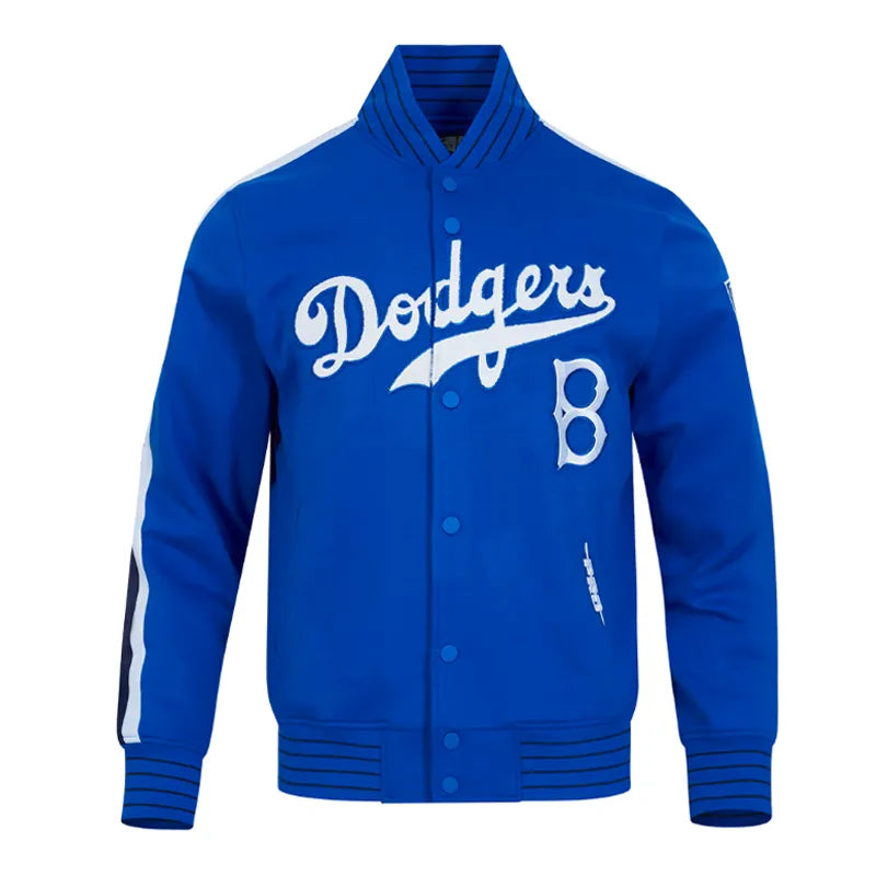 Brooklyn Dodgers Logo Game Day Royal Jacket The Leather Fit