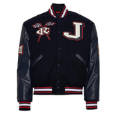 Jackson State University Navy Varsity Jacket The Leather Fit