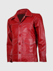 Lightweight Red Leather Coat The Leather Fit