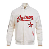 Houston Astros Logo Game Day Eggshell Jacket The Leather Fit