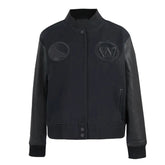 Golden State Warriors Triple Black Varsity Wool-Leather Jacket The Leather Fit