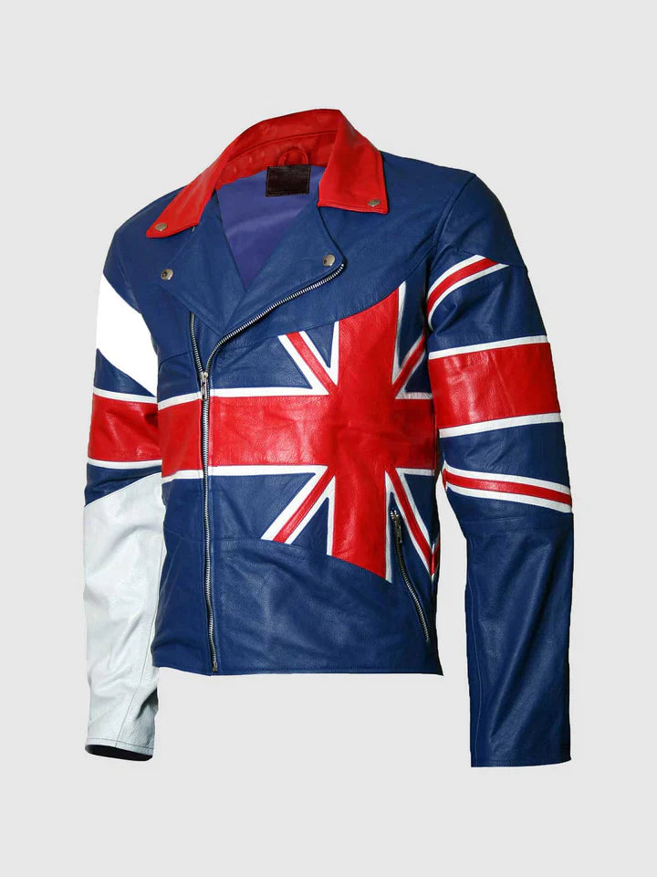 Union Jack Flag Leather Jacket The Leather Fit