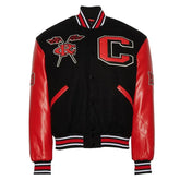 Clark Atlanta University Black and Red Varsity Jacket The Leather Fit