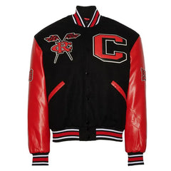 Clark Atlanta University Black and Red Varsity Jacket The Leather Fit