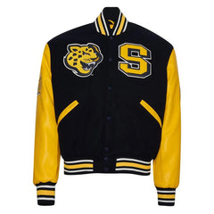 Southern University Black and Gold Varsity Jacket The Leather Fit