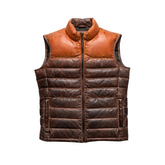 Men’s Bridger Leather Down Puffer Vest The Leather Fit