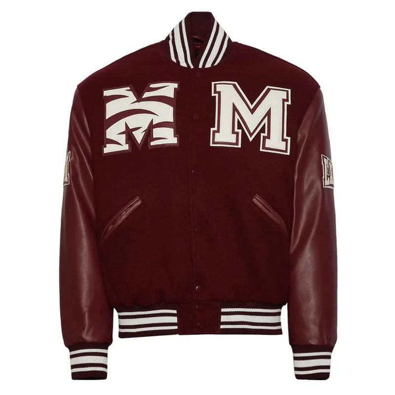 Morehouse College Maroon Varsity Jacket The Leather Fit