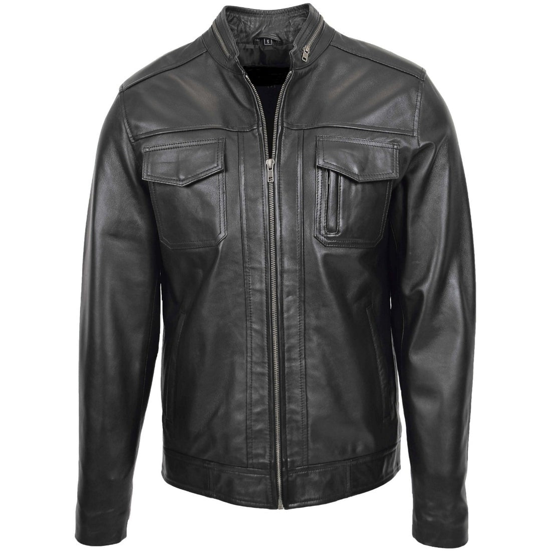 Black Real Leather Jacket Men The Leather Fit