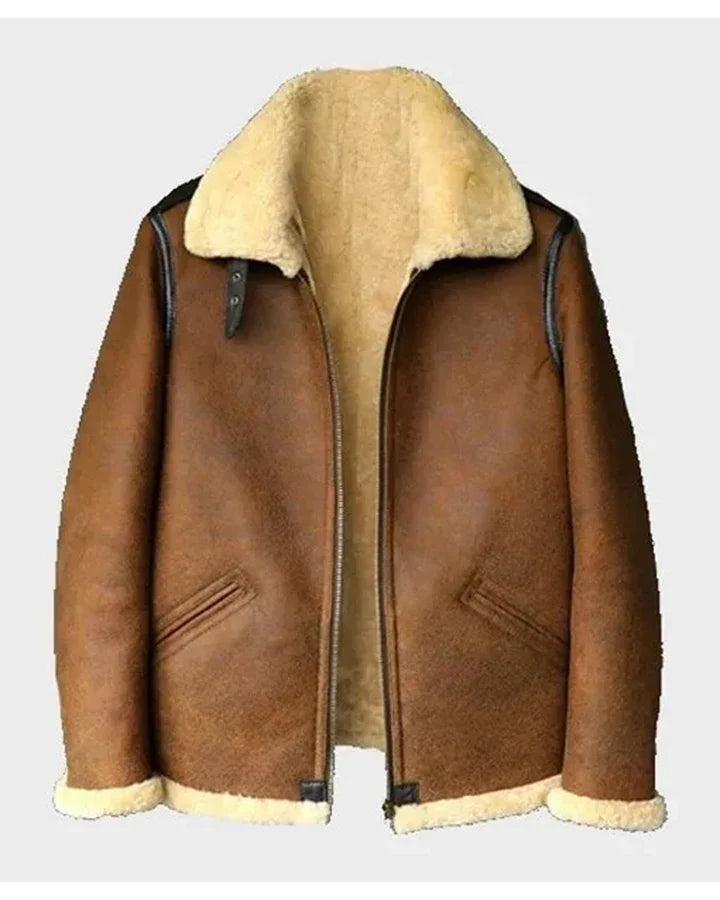 Johnson Brown SF Shearling Soft Leather Jacket The Leather Fit