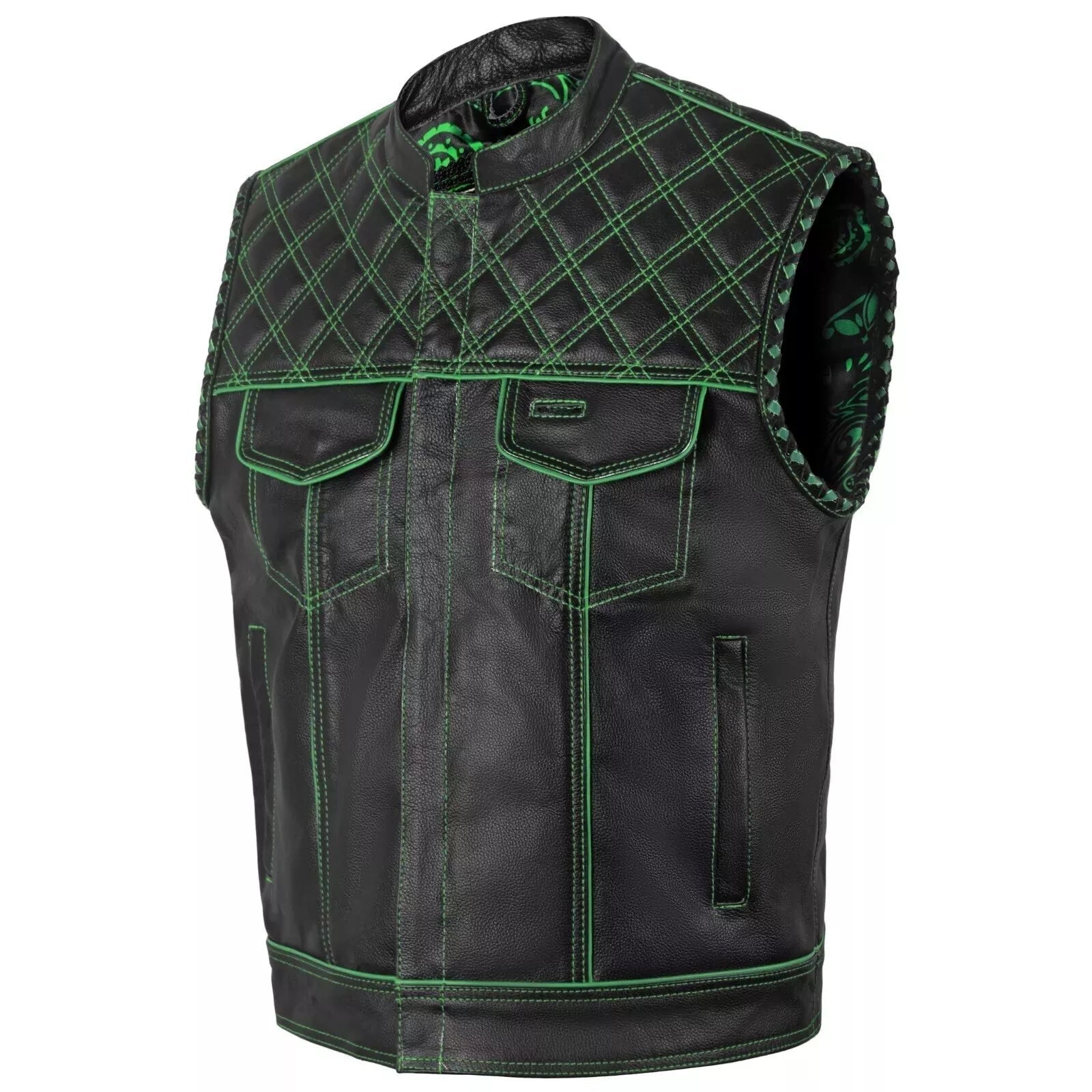 Men’s Real Leather Biker Vest – Durable, Sleek, and Road-Ready Design The Leather Fit