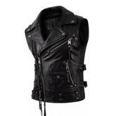 Black Leather Motorcycle Vest – The Leather Fits Custom Fit & Timeless Style The Leather Fit
