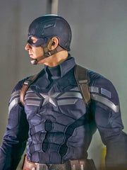 Blue Jacket With Gray Star The Leather Fit