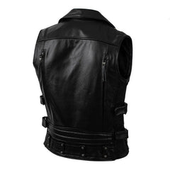 Black Leather Motorcycle Vest – The Leather Fits Custom Fit & Timeless Style The Leather Fit