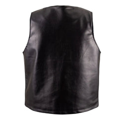 Mens Black Leather Hunting Vest The Leather Fit