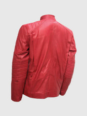Light Red Leather Biker Jacket The Leather Fit