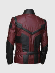 Red & Black Cafe Racer Jacket The Leather Fit