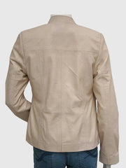 Classic Beige Leather Jacket The Leather Fit