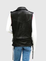 Black Leather Motorcycle Vest The Leather Fit