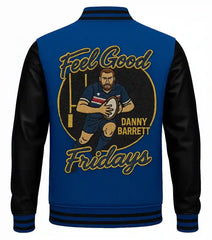 Stegaro Gridson Feel Good Fridays Danny Barrett Varsity Jacket The Leather Fit