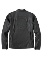 Willie G Skull Graphic Leather Riding Jacket The Leather Fit