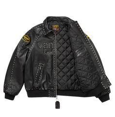 Supreme®/Vanson Leathers® Studded Leather Jacket (Black) - The Leather Fit