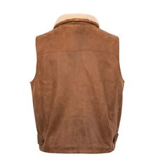 Mens Lone Pine Bourbon Classic Leather Vest The Leather Fit