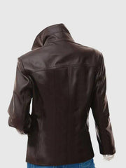 2 Button Brown Leather Coat The Leather Fit