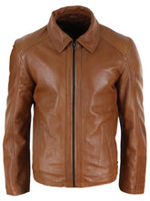 Real Leather Soft Nappab Tan Mens Jacket The Leather Fit