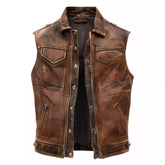 Handcrafted Vintage Leather Vest – Designed for Comfort and Character The Leather Fit