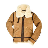 B3 Bomber Suede Leather Shearling Jacket – Unisex Shearling Jacket The Leather Fit