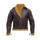Bart B-3 Shearling Brown Leather Aviator Jacket The Leather Fit