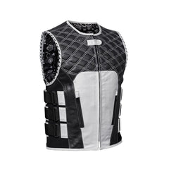 Blackline Men’s Motorcycle Leather Vest The Leather Fit