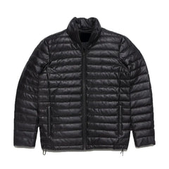 Classic Black Leather Down Jacket The Leather Fit