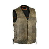 Classic Fit Men’s Leather Vest The Leather Fit